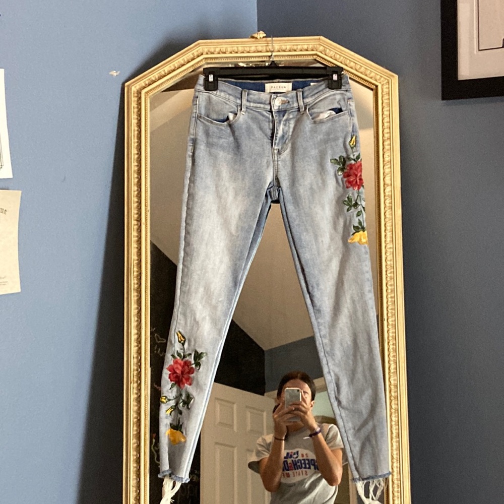 Pacsun floral mom jean